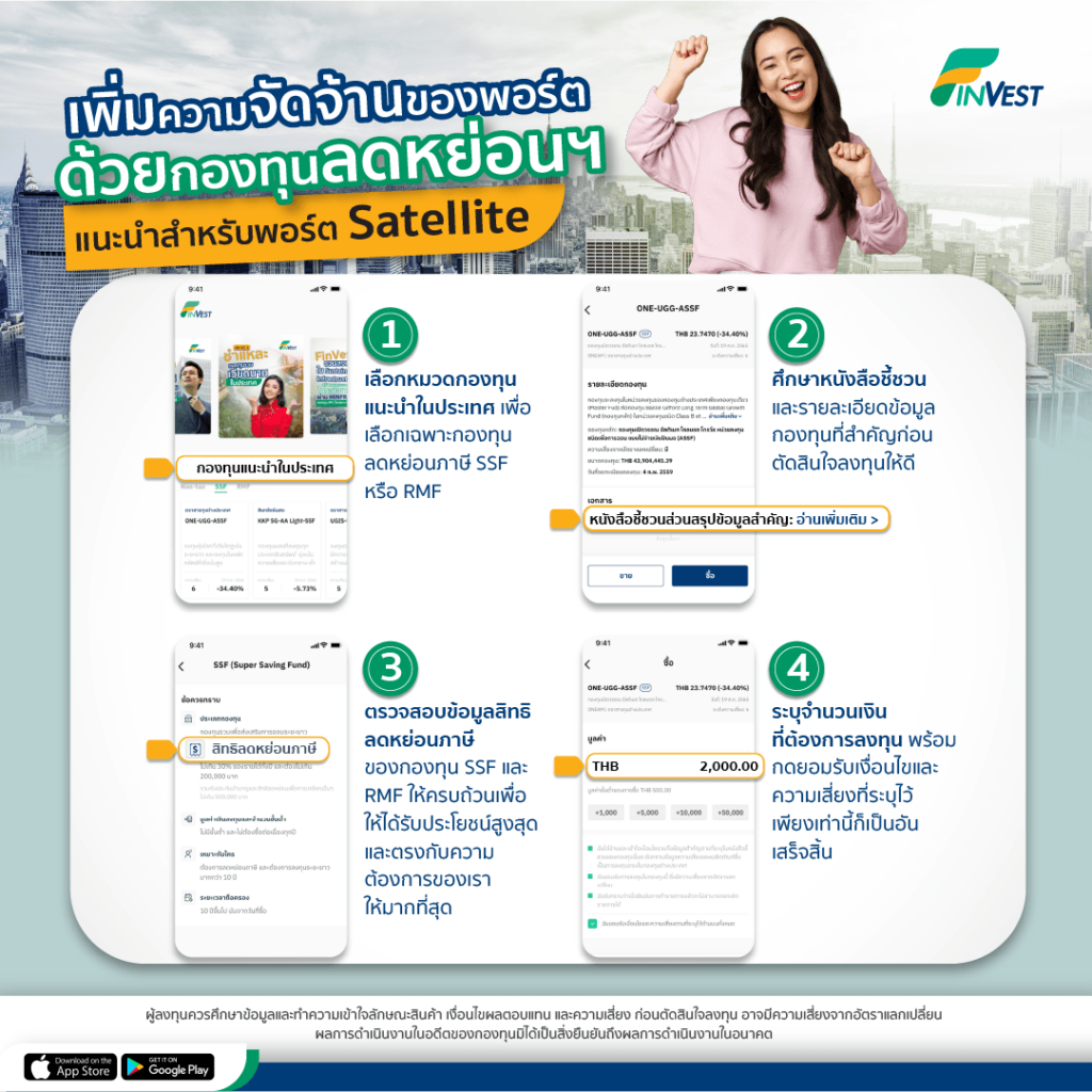 🥗เพิ่มความจัดจ้านของพอร์ต ด้วยกองทุนลดหย่อนฯ แนะนำสำหรับพอร์ต Satellite