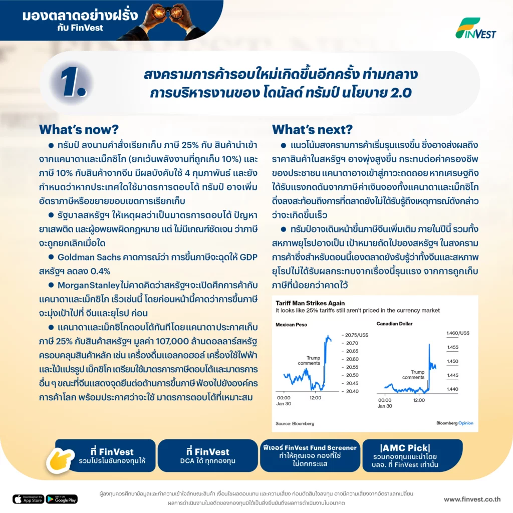 1.สงครามการค้ารอบใหม่เกิดขึ้นอีกครั้ง ท่ามกลางการบริหารงานของ โดนัลด์ ทรัมป์ นโยบาย 2.0